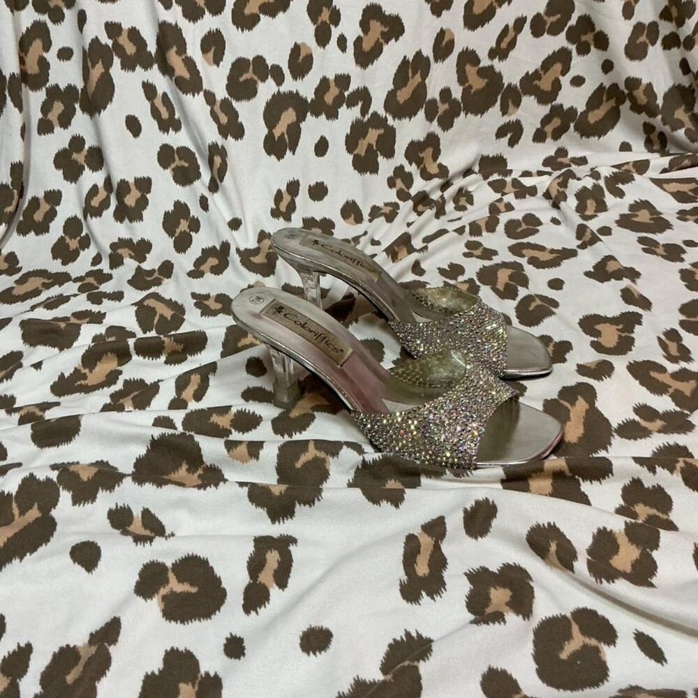 Silver Rhinestone Heels - Picture 3 of 7